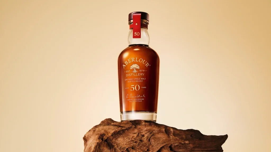 Aberlour 50 year old on a plinth