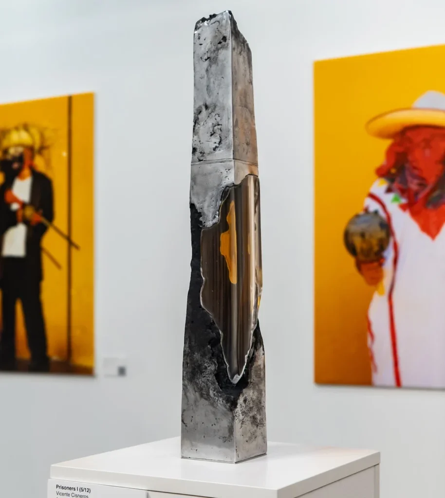 Sculpture containing tequila