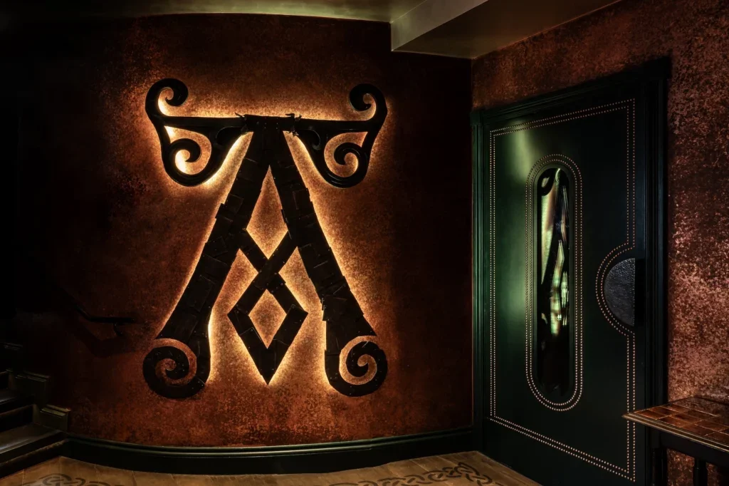 The Ardbeg House lobby, featuring the Ardbeg 'A'