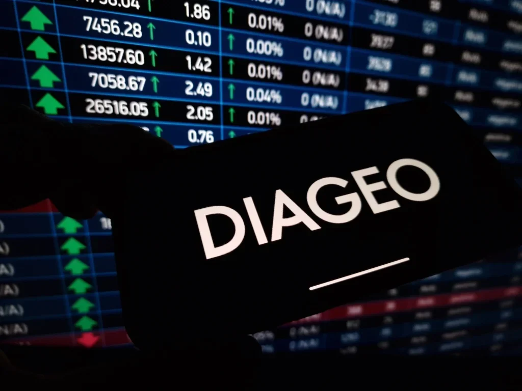 Diageo logo and share prices