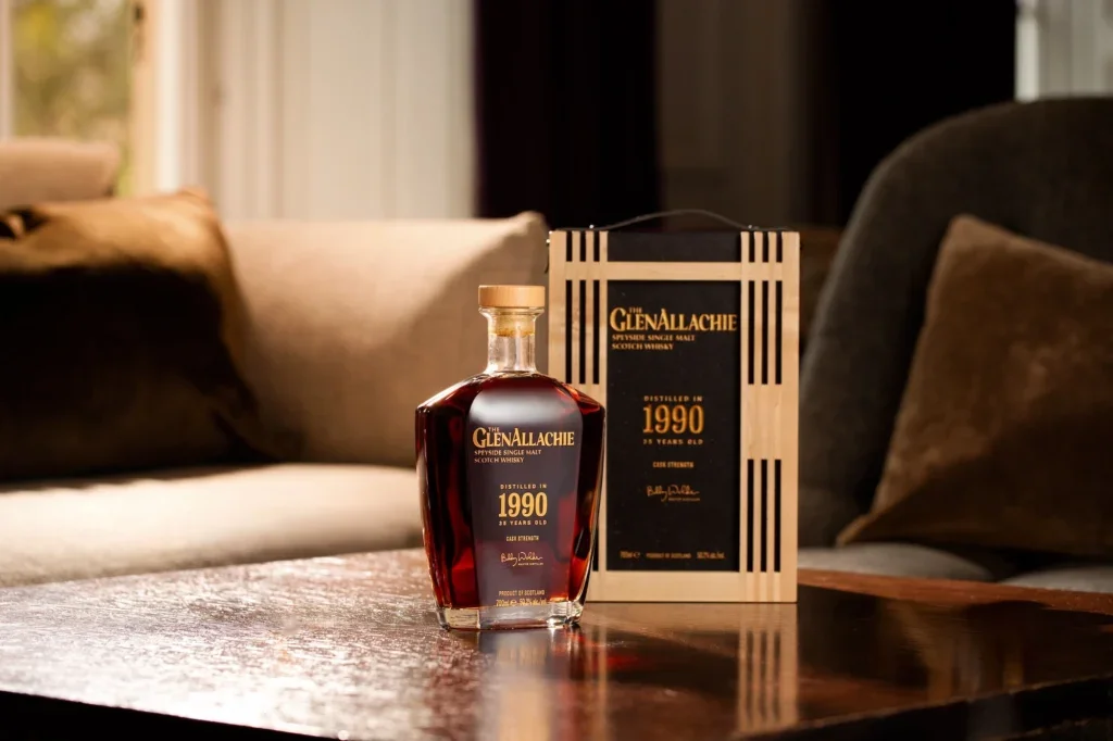 Bottle of whisky on the table