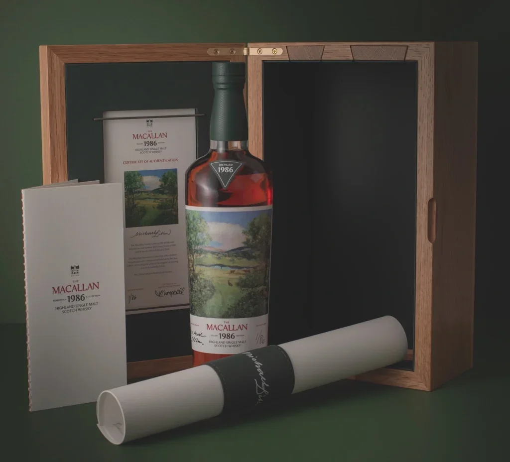 The Macallan Romantica bottle of whisky