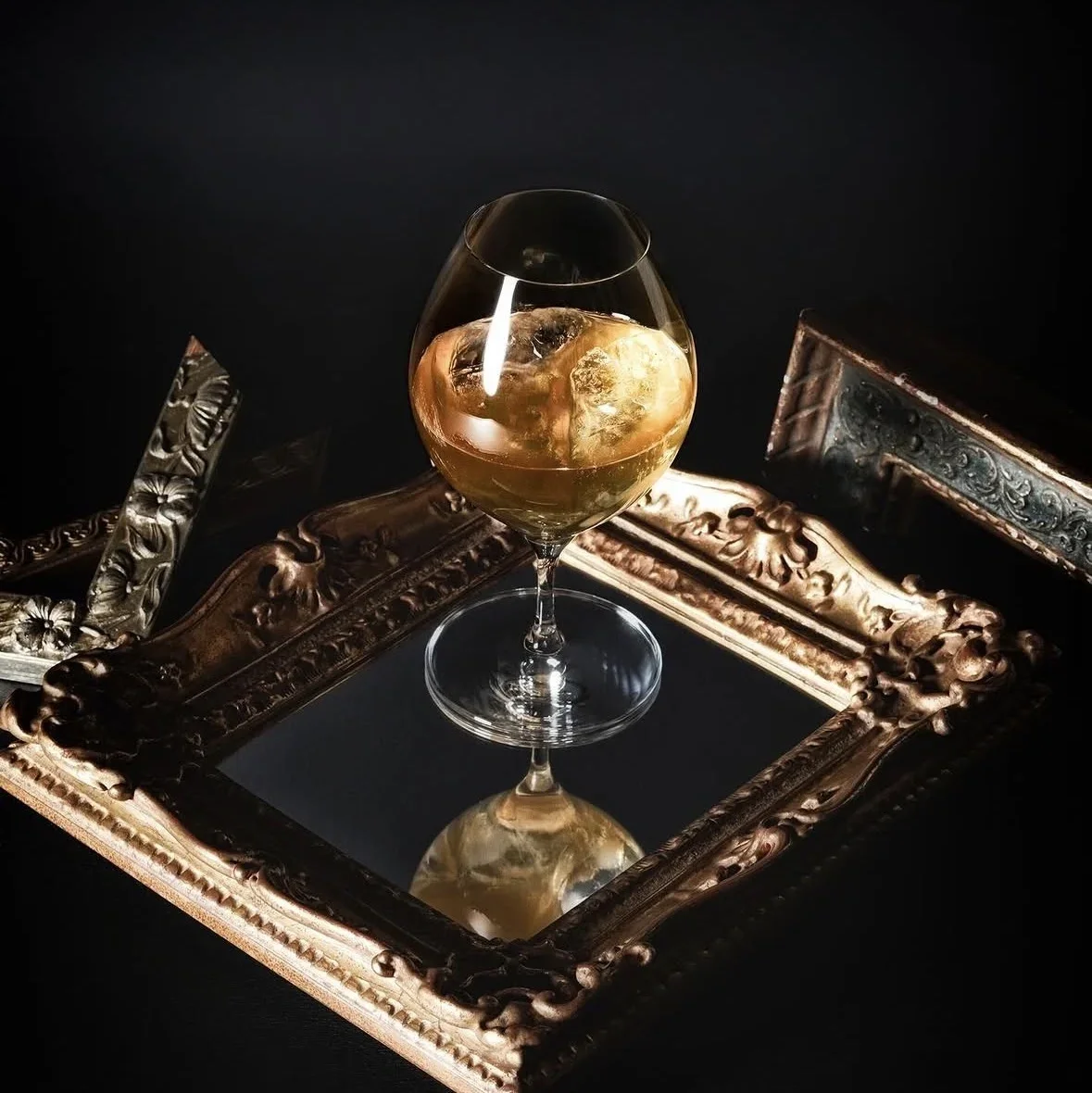 Cocktail on a tray