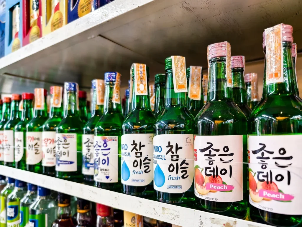 Soju on the shelves