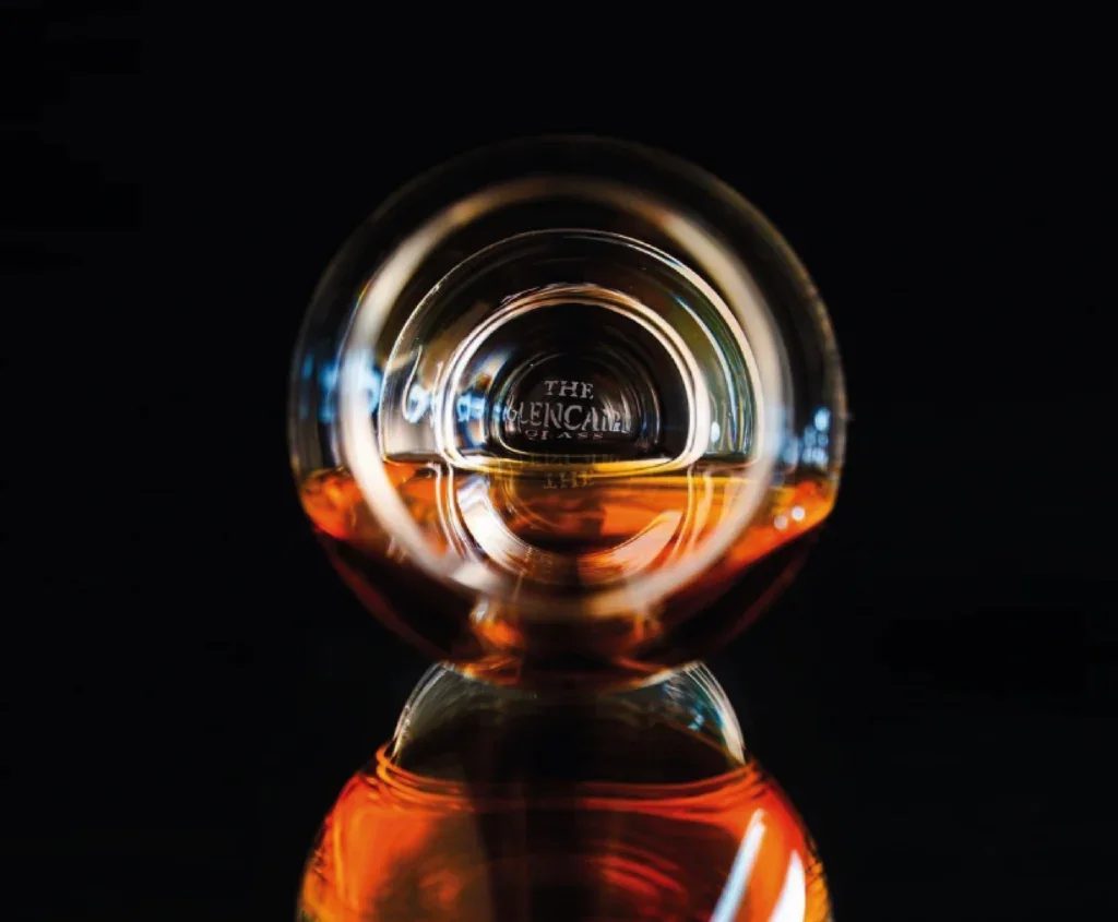 spirits glassware on its side