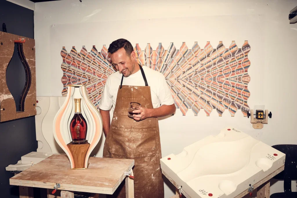 Ceramicist in his studio