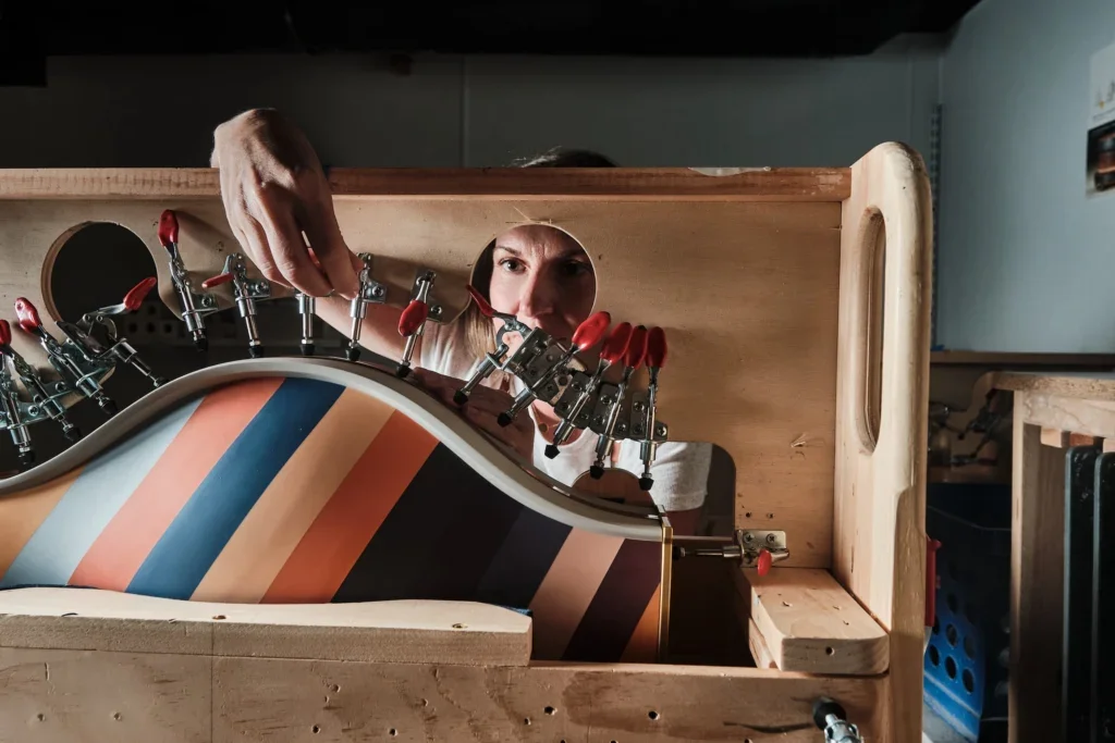 Laurie Pincus is her ceramic studio